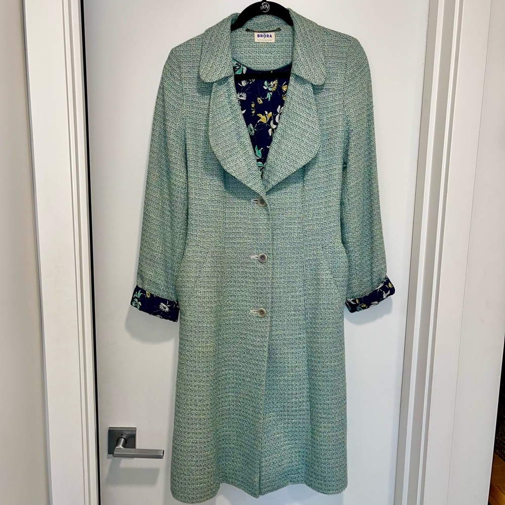 Scottish Heritage Brora Sea-Blue/Green Tweed Coat